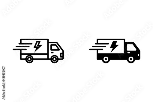 Fast shipping delivery truck icon set, Delivery-truck symbol isolated, Fast delivery icon, Home delivery sign, Free delivery icon, courier icon, Speed post service sign vector
