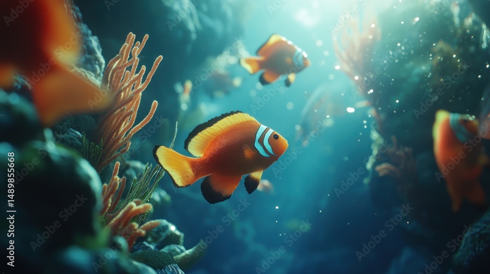 Obraz premium Colorful reef fish