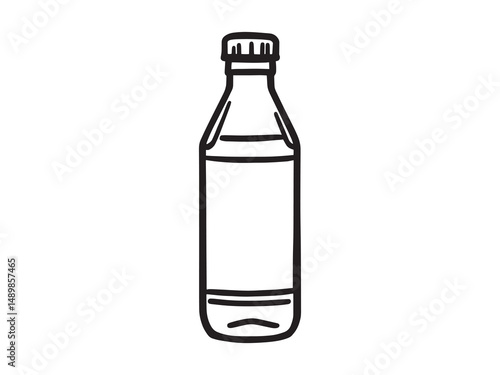 Water Bottle line art illustration