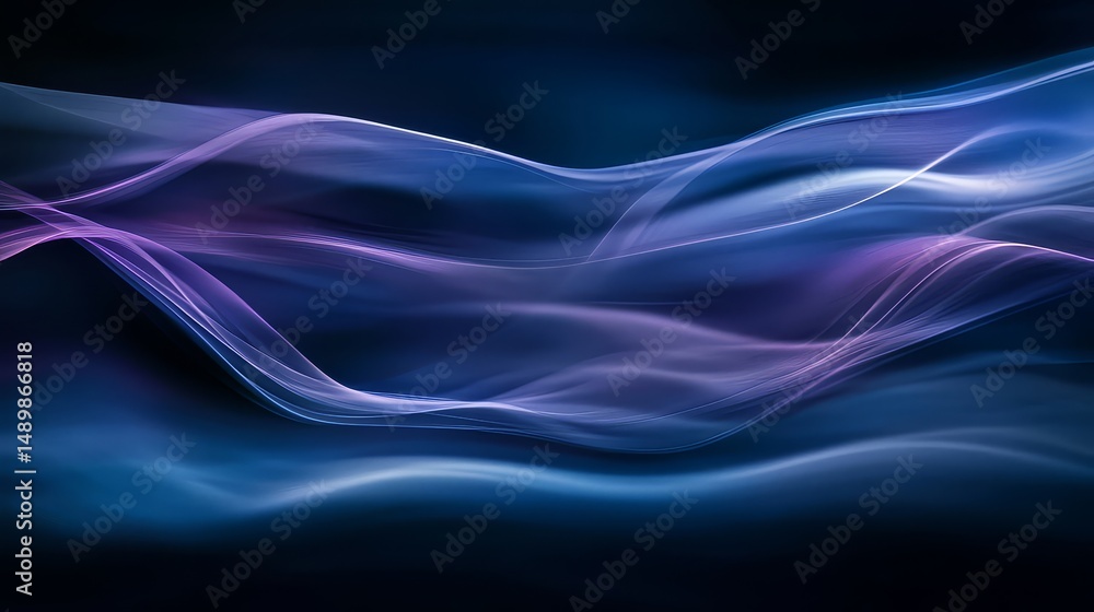 Fototapeta premium Abstract blue purple flowing lines