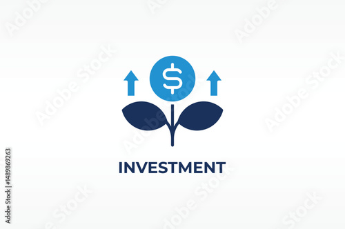 INVESTMENT vector, icon or logo sign isolated symbol illustration