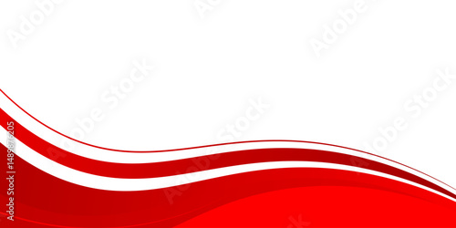 red abstract background with wave style on white background gives an elegant and dynamic impression