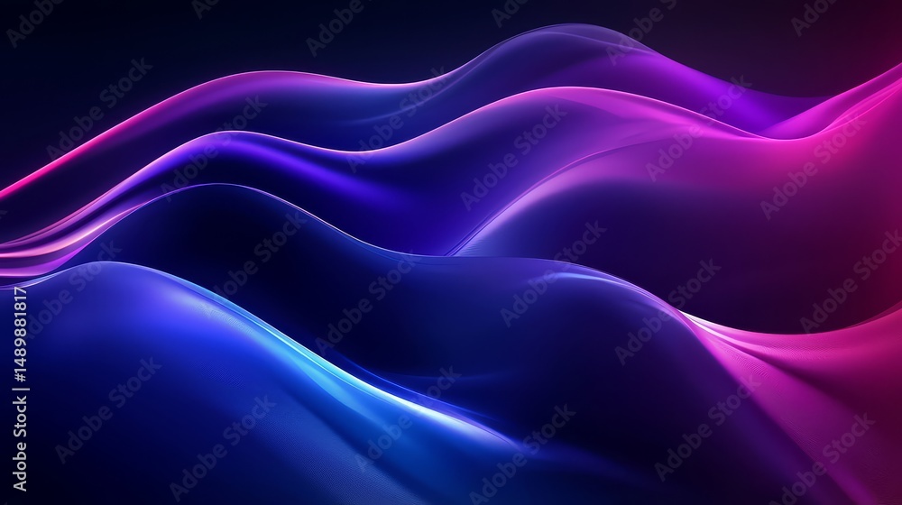 Obraz premium Abstract neon waves design
