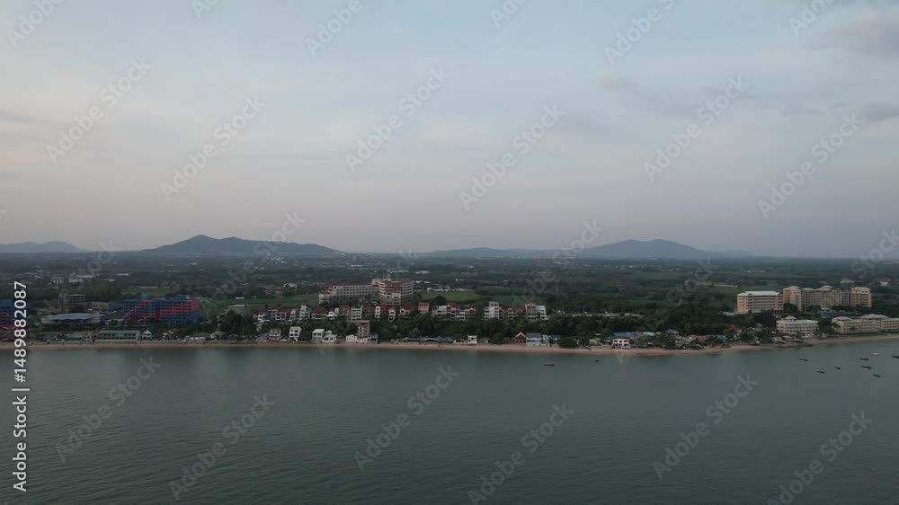 Aerial view of the sea in Rayong Province, Thailand Aerial view of the sea in Rayong Province, Thailand