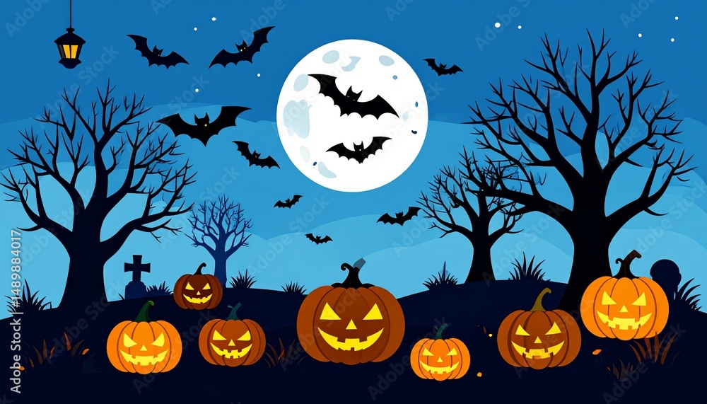 Fototapeta premium halloween background with pumpkin