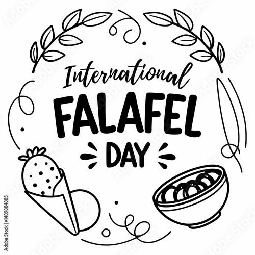 INTERNATIONAL FALAFEL DAY vector illustration