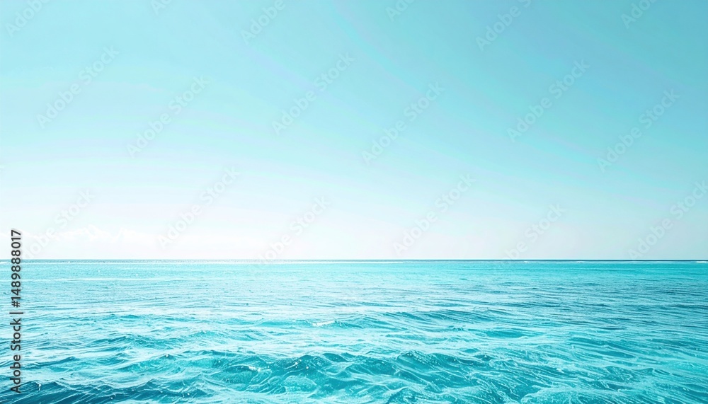 Obraz premium Tranquil ocean waves coastal area scenic view serene environment panoramic perspective