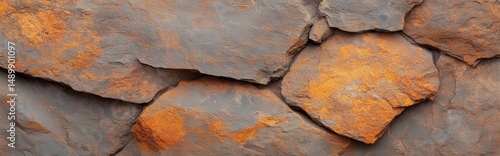 Granite Stone With Abstract Mineral Patterns And Color Variations In Earthy Tones