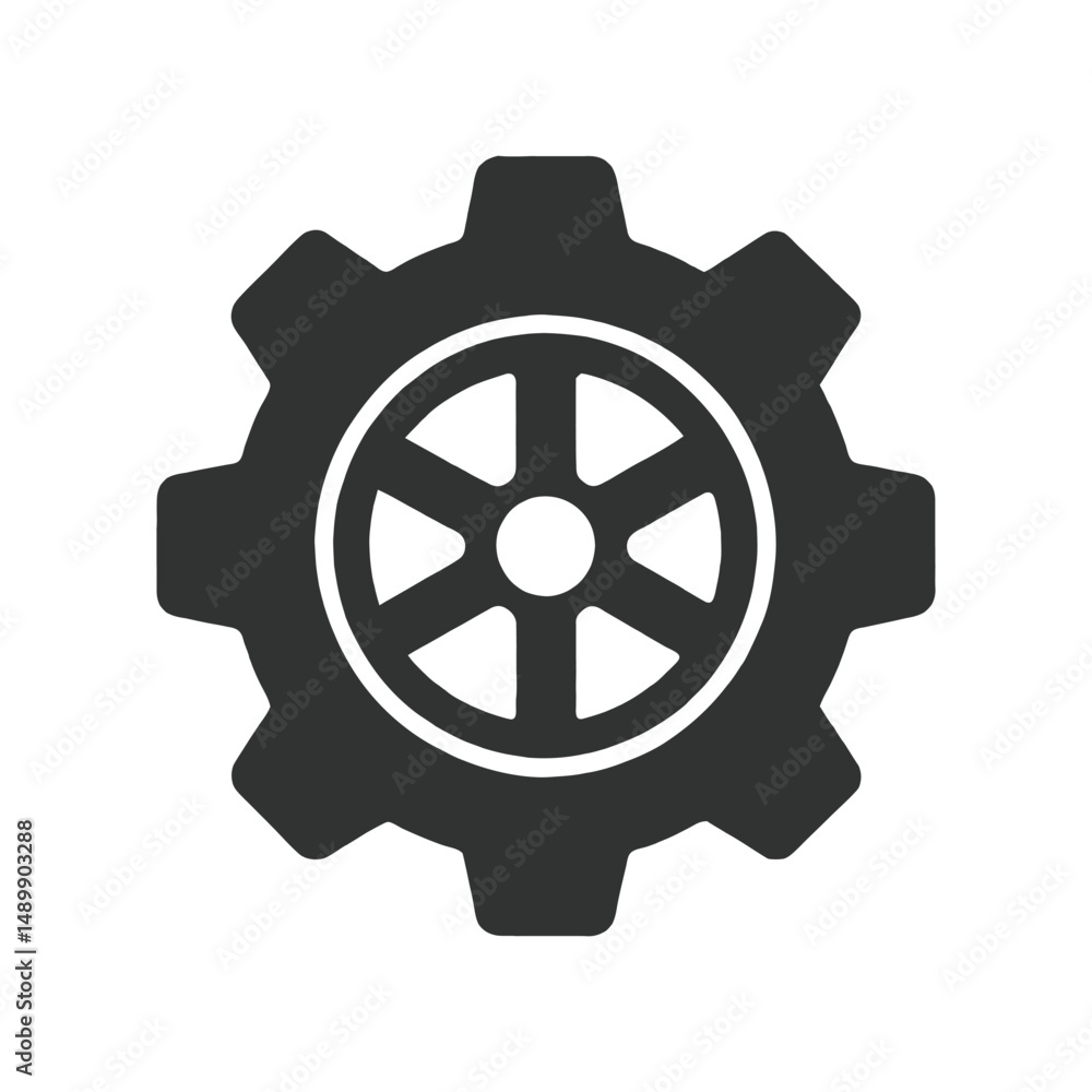 Obraz premium Creative minimal setting icon vector design