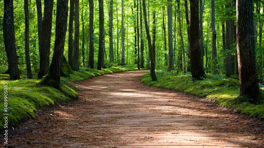 Serene Forest Path: A Journey Through Lush Greenery Serene Forest Path: A Journey Through Lush Greenery