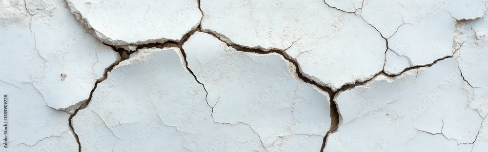 Obraz premium High Contrast Surface Formed By Cracking Dried Mud Revealing Natural Patterns