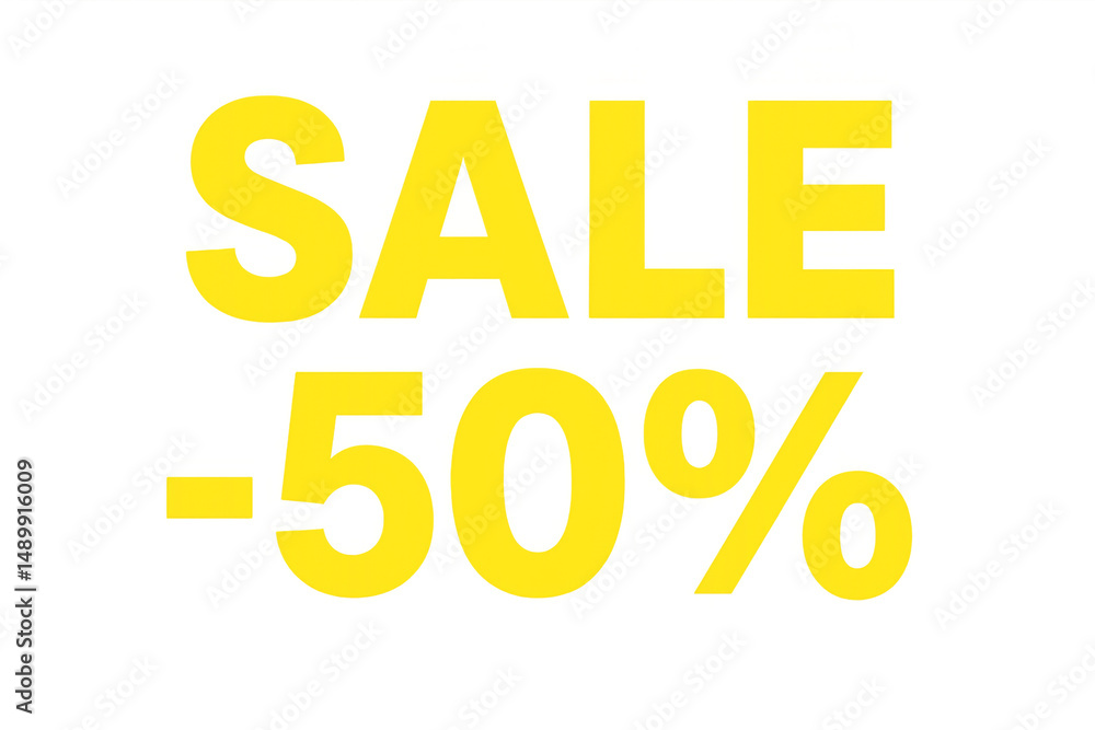 Sale minus 50 percent discount on transparent background Sale minus 50 percent discount on transparent background