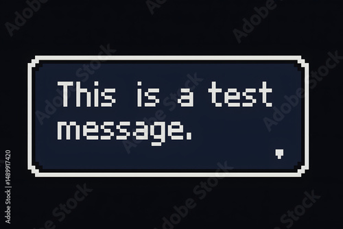 Retro Dialogue Box With Scrolling Arrow