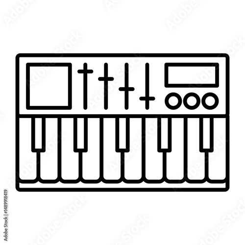 Music Synthesizer outline icon