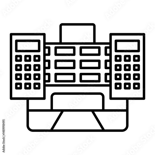 Audio Mixing Console outline icon