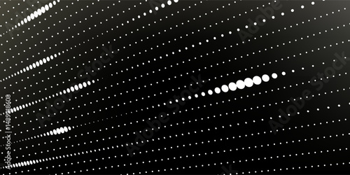 Abstract grunge grid polka dot halftone background pattern. Spotted black and white line illustration. Textures.