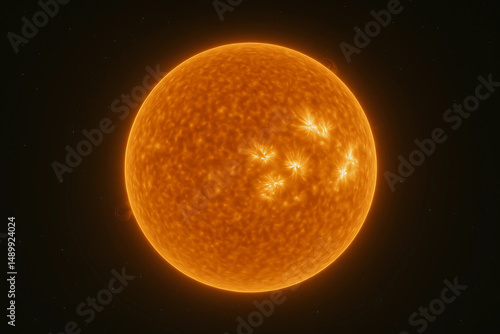 Only Space Sun create a Hyper realistic  Ultra hd 8k resolution image  landscape 