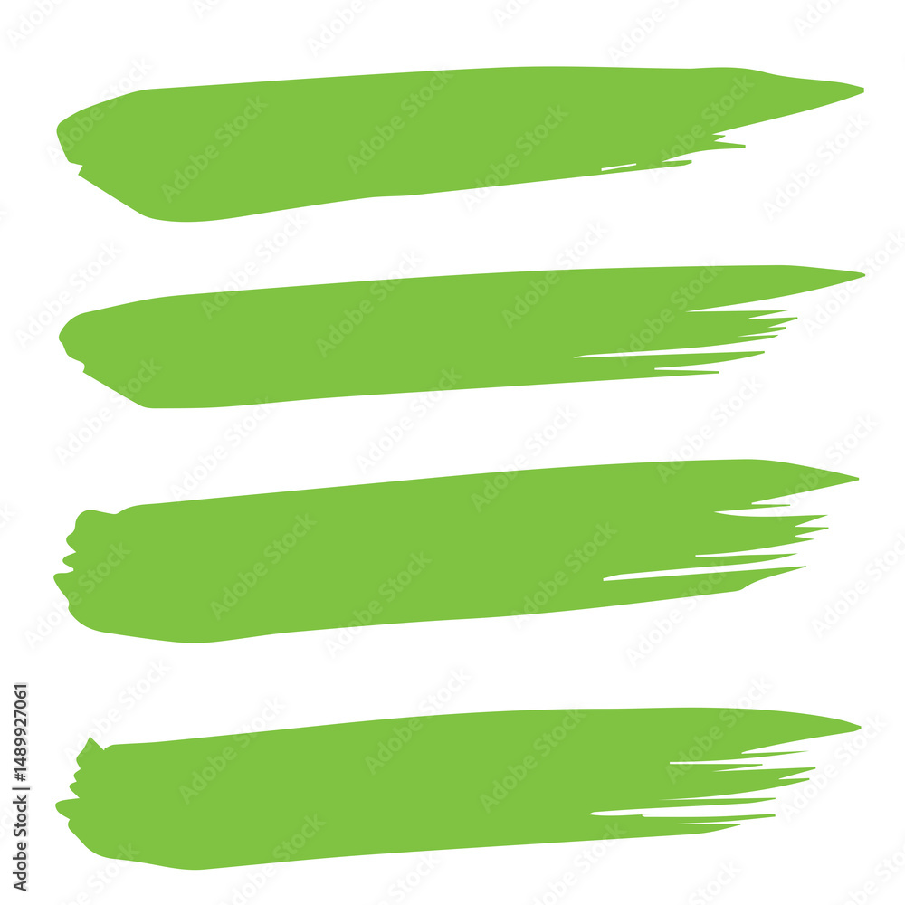 Obraz premium set green brush stroke collection