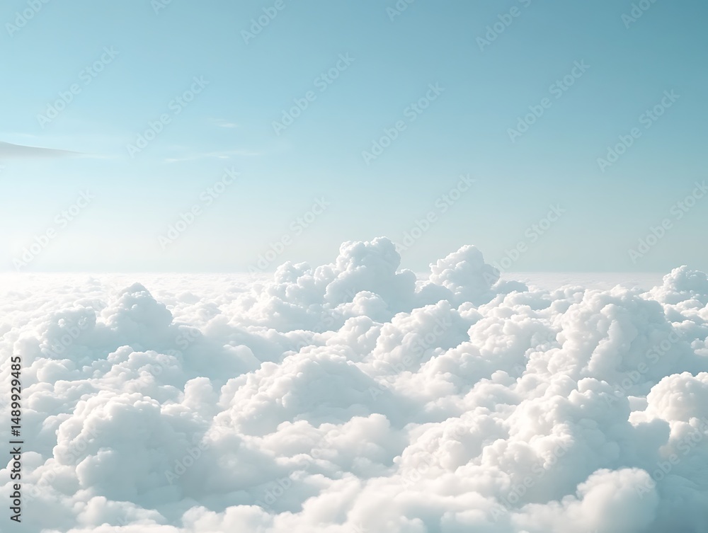 Fototapeta premium High-altitude view of fluffy clouds