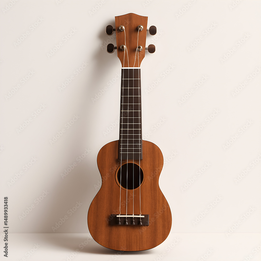 Obraz premium Ukulele on White Background