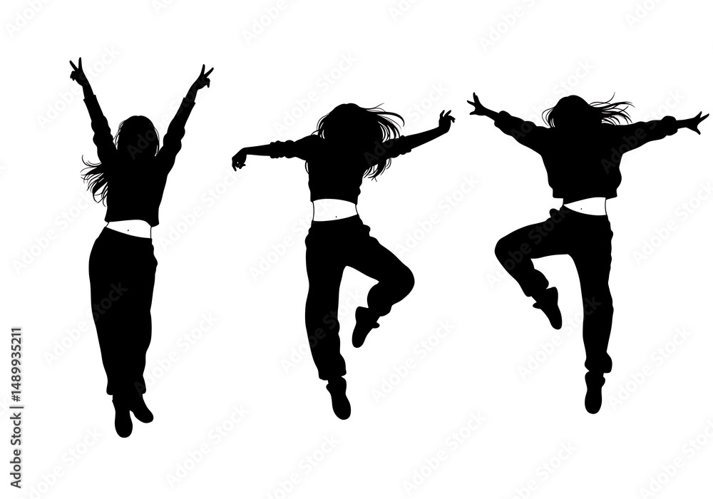Fototapeta premium Silhouette Symphony: Dance in Motion