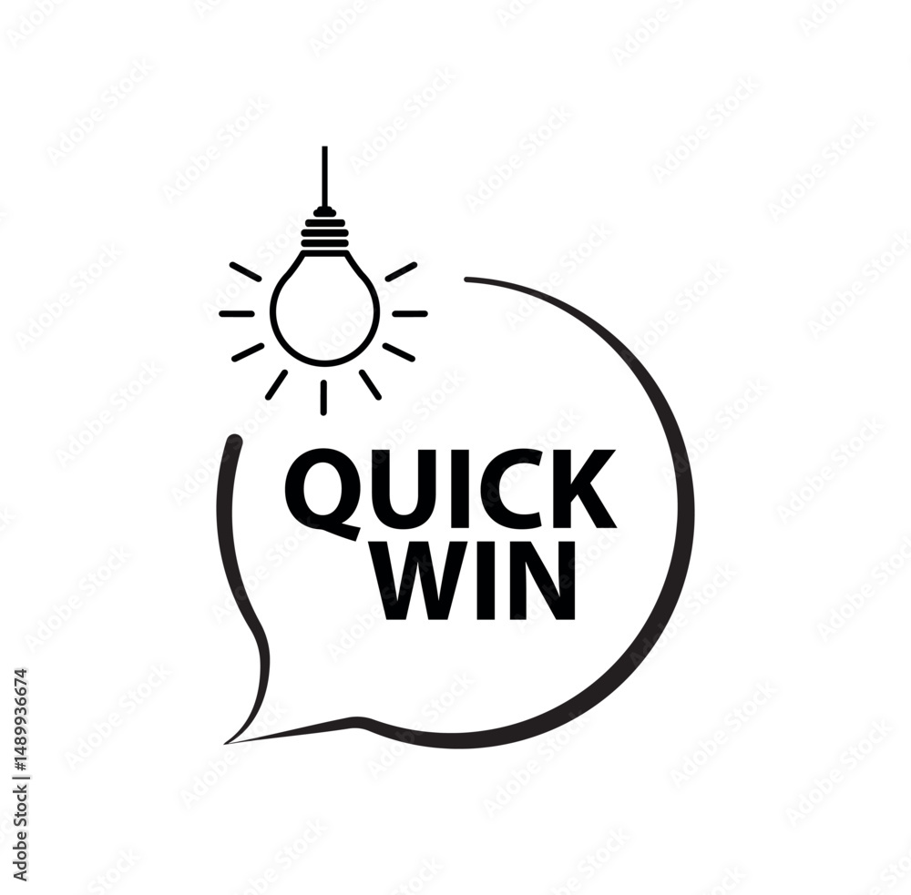 Obraz premium quick win text