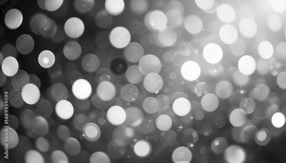 Abstract Monochrome Bokeh with Sparkling Highlights and Soft Foc Abstract Monochrome Bokeh with Sparkling Highlights and Soft Foc