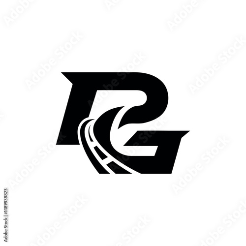 initial PG with road logo