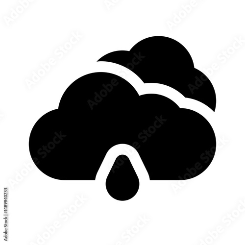 Drizzle Simple Glyph Icon. Single icon, glyph vector icon