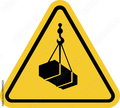 Warning sign for crane