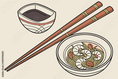 98 chopsticks, food preparation utensils, asian cuisine, wood texture, metallic accents, minimalist design, still life photography