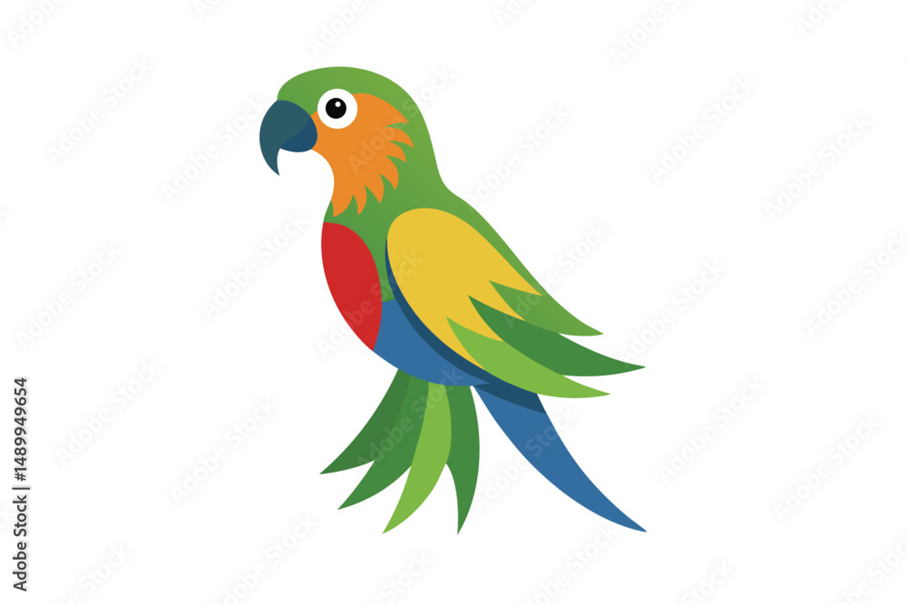 Fototapeta premium red parrot isolated on white background