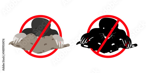 Stop mole digging and making holes in ground