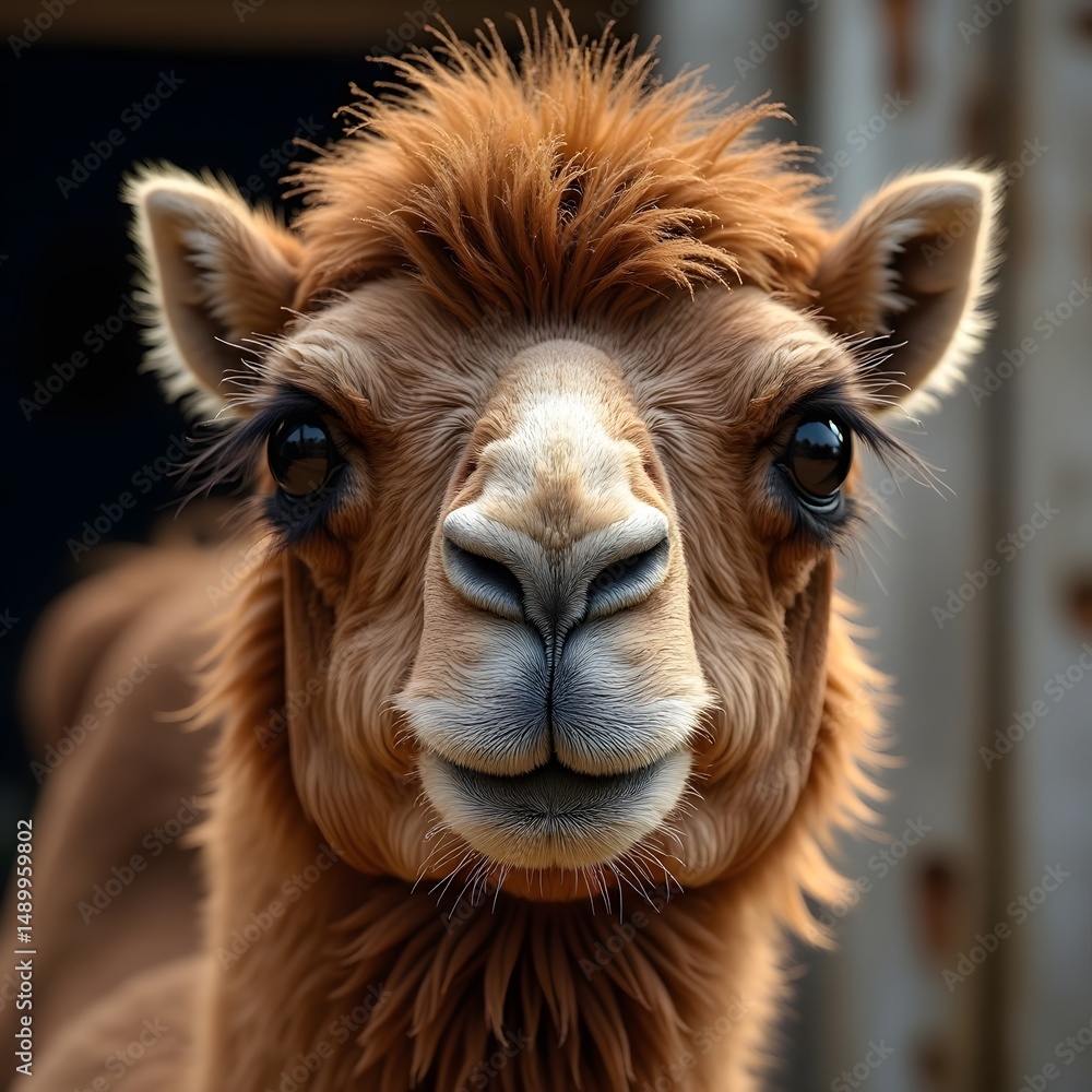 Fototapeta premium Cute Alpaca Portrait