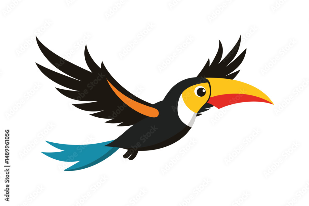 Fototapeta premium vector illustration of a flying bird