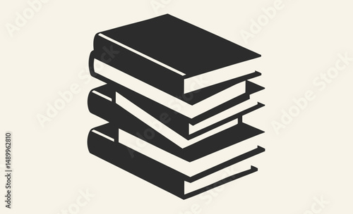 Books stack, Education icon, Study materials
