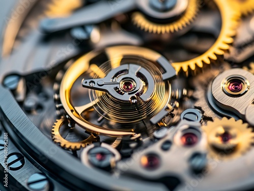 Wallpaper Mural Disassembled mechanical wristwatch movement close-up studio setting macro photography detailed view technology concept Torontodigital.ca