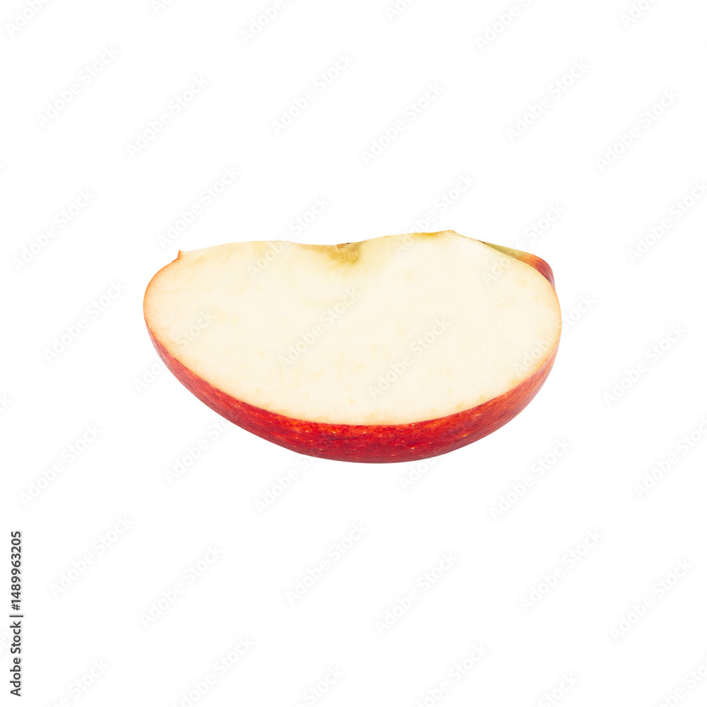 Red Apple slice, cutout, full depth of field. Red Apple slice, cutout, full depth of field.