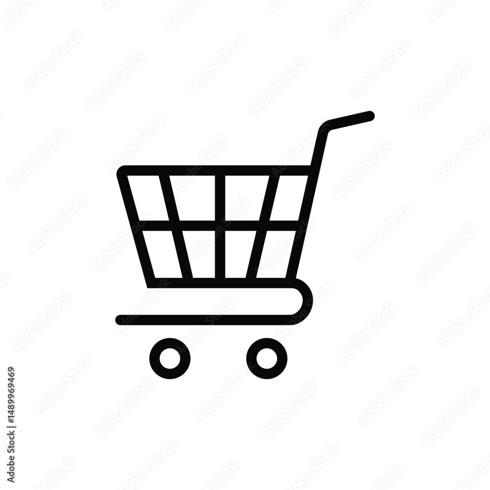Amazing shopping cart vector line art illustration. Amazing shopping cart vector line art illustration.