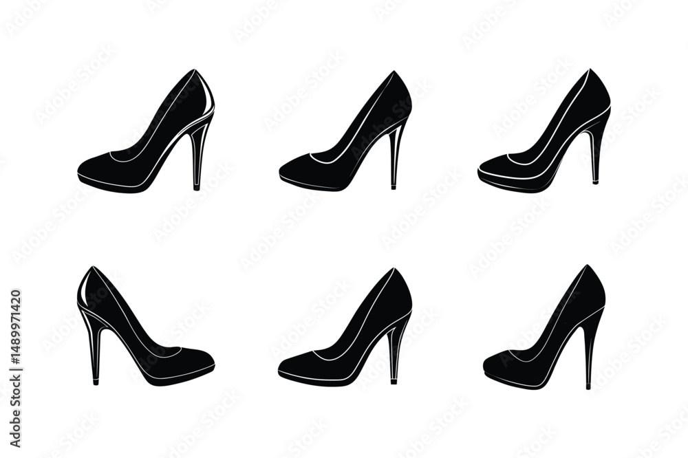stiletto heels sketch icon silhouette vector illustration stiletto heels sketch icon silhouette vector illustration