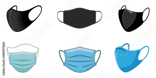 Medical mask vector icon.Cartoon vector icon isolated on white background medical mask, Medical face mask icon set. Vector icon isolated on white background, Medical face mask icon set vector icon.