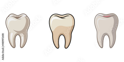 tooth isolated on white background, Tooth shape symbol vector icon, Tooth line icon set. Dental clinic logo. Clean teeth vector, Tooth icon. Black, minimalist icon isolated on white background tooth 