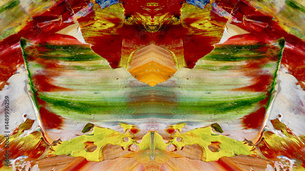 Fototapeta premium Abstract art background . Hand painting artwork on canvas .