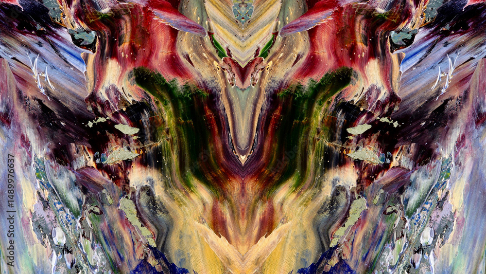 Fototapeta premium Abstract art background . Hand painting artwork on canvas .