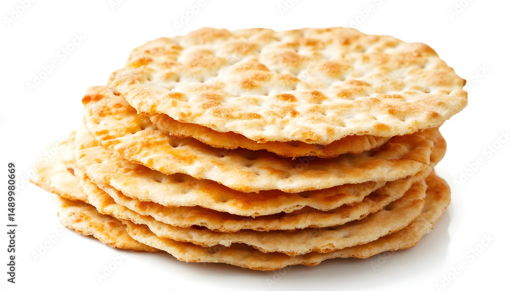 Tasty matzos on white background. Passover (Pesach) celebration Tasty matzos on white background. Passover (Pesach) celebration