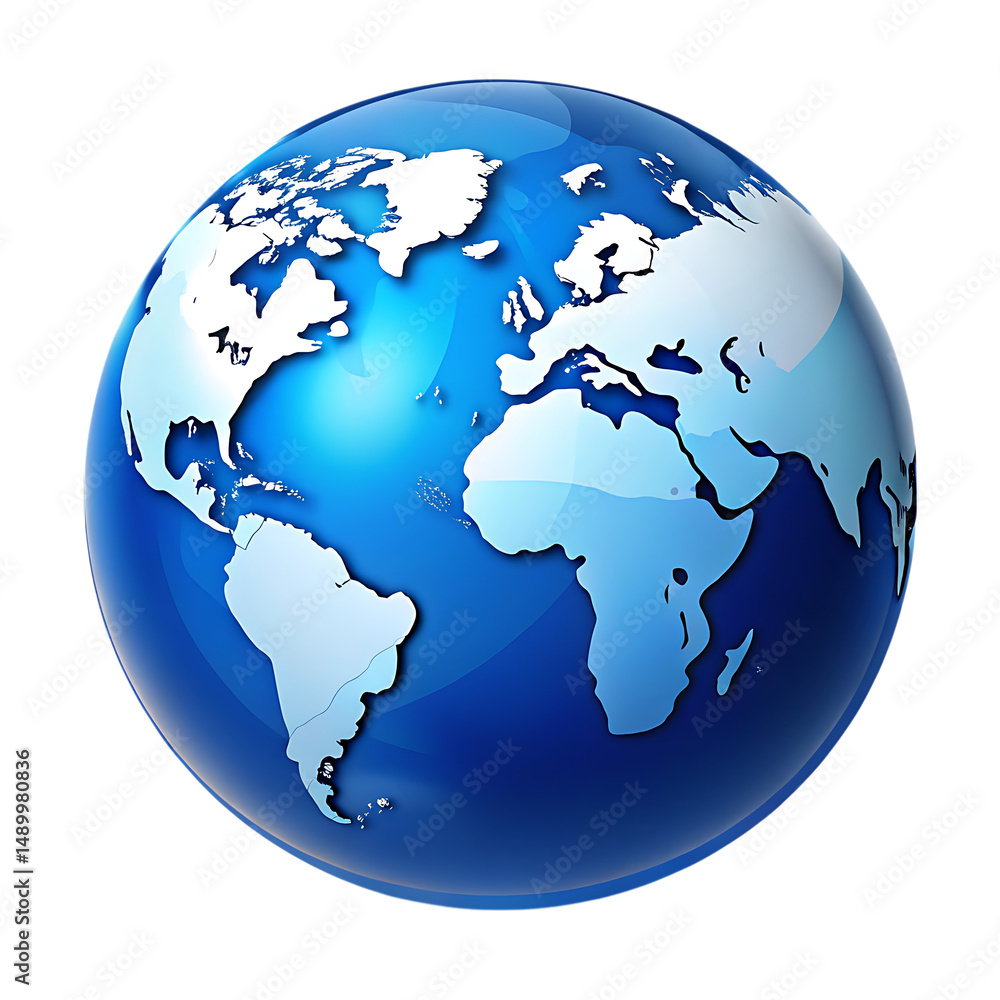 Fototapeta premium Earth Globe Icon Global PNG