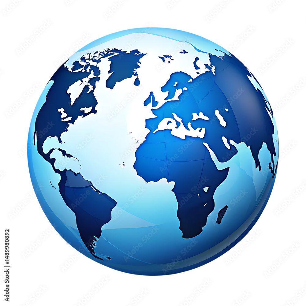 Naklejka premium Earth Globe Icon Global PNG