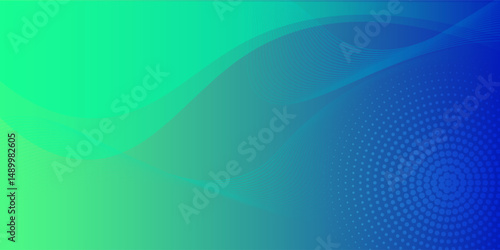 Abstract Green Fluid Banner Template. Modern background design. gradient color. Dynamic Waves. Liquid shapes composition. Fit for banners