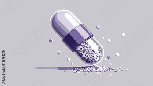  overdose day vector, capsule pill vector, clean medical design, 