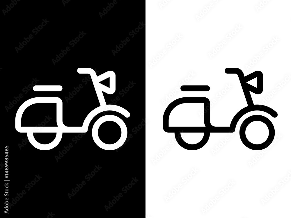 scooter icon isolated on white background scooter icon isolated on white background